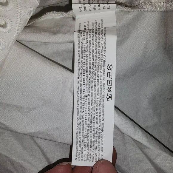 Tuckernuck Moon River White Ruffle Eyelet Top Small - Picture 8 of 9